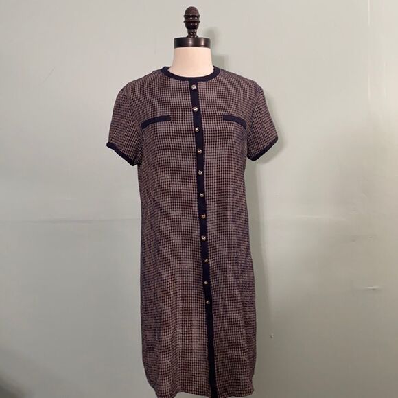 Vintage Plaid Button Front Dress - Picture 1 of 5